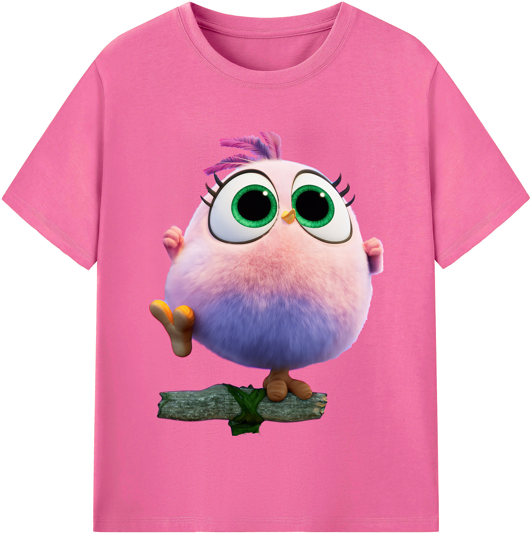 （画像用） Angry Birds アングリーバード レディースカジュアルプリントTシャツ（綿100％）